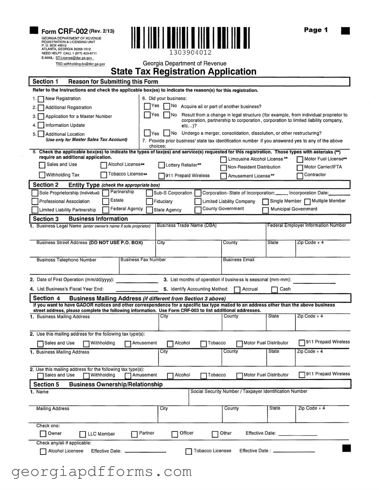 Fill a Valid Georgia State Tax Instruction Template