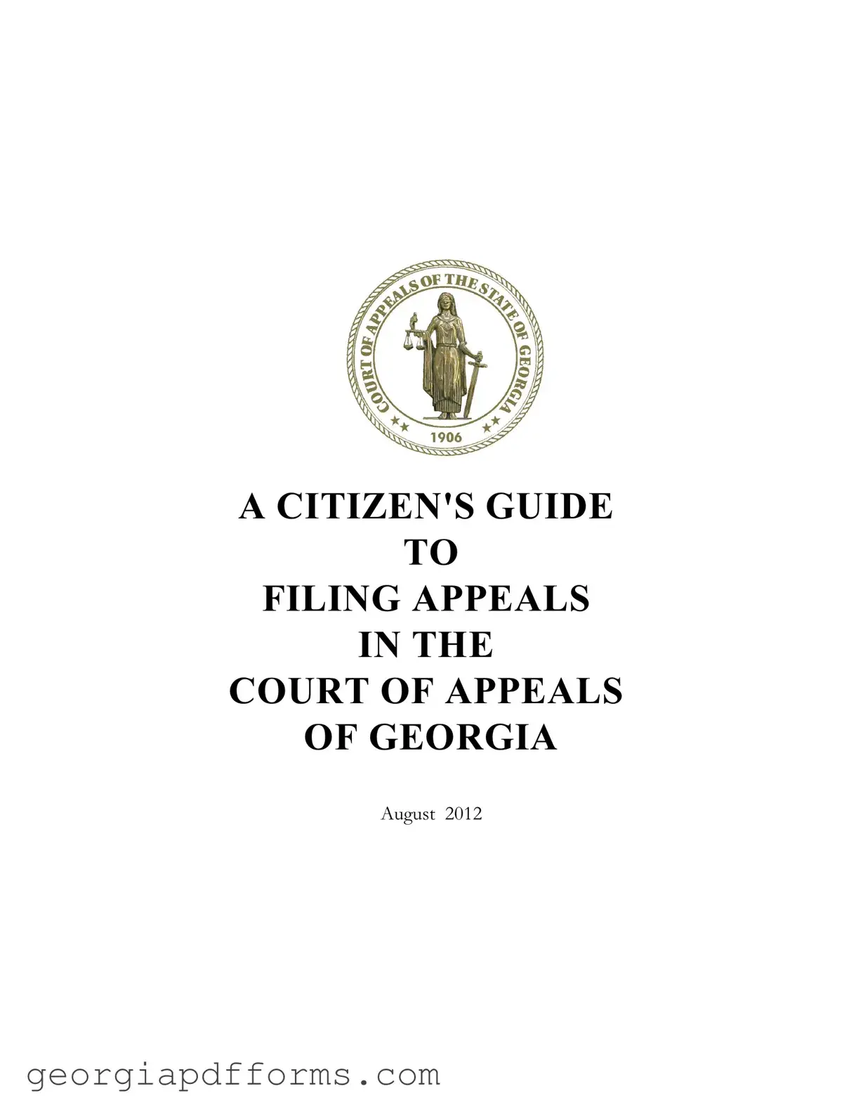 Fill a Valid Notice Appeal Georgia Template
