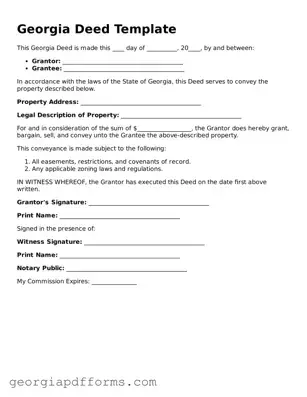 Official Deed Document for Georgia State