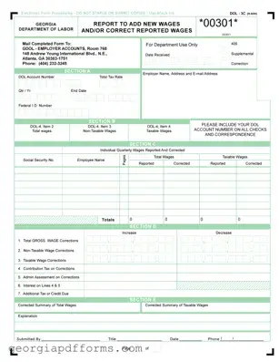 Fill a Valid Georgia Dol 3C Template