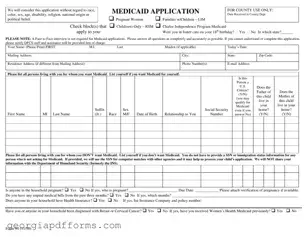 Fill a Valid Georgia Medicaid Application Template