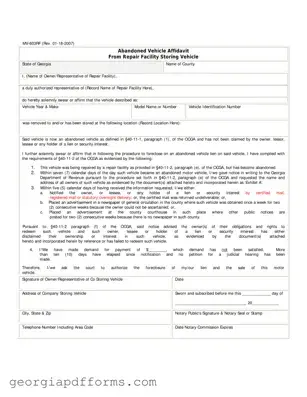 Fill a Valid Georgia Mv 603Rf Template